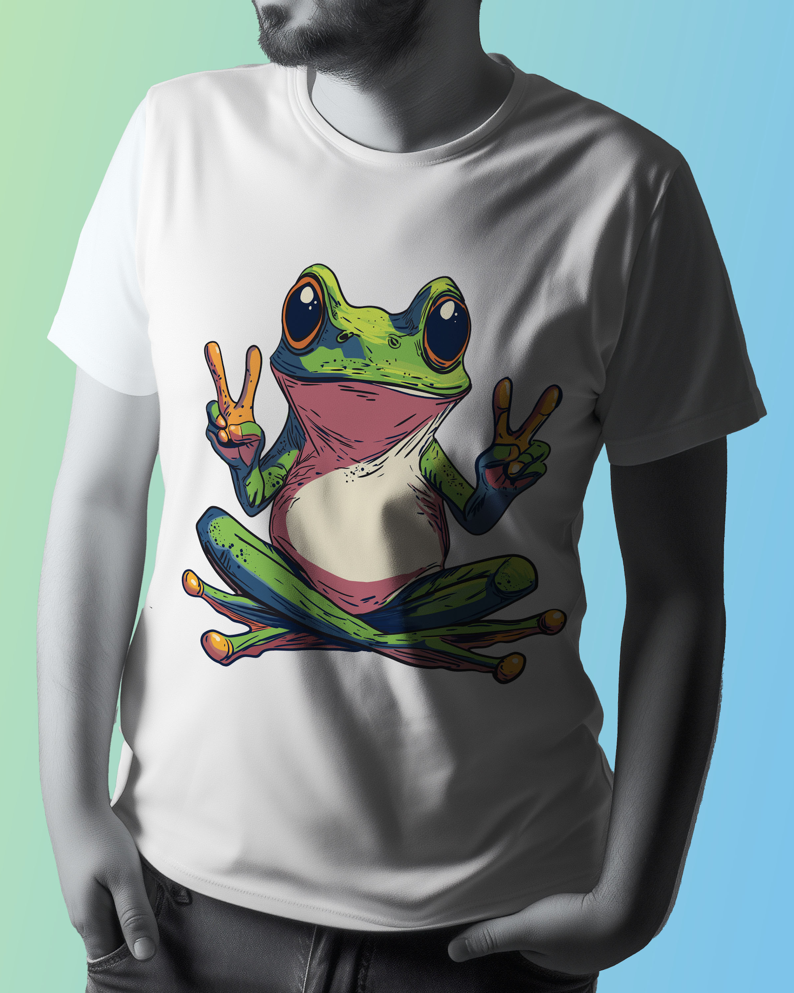 Peace Frog white tshirt