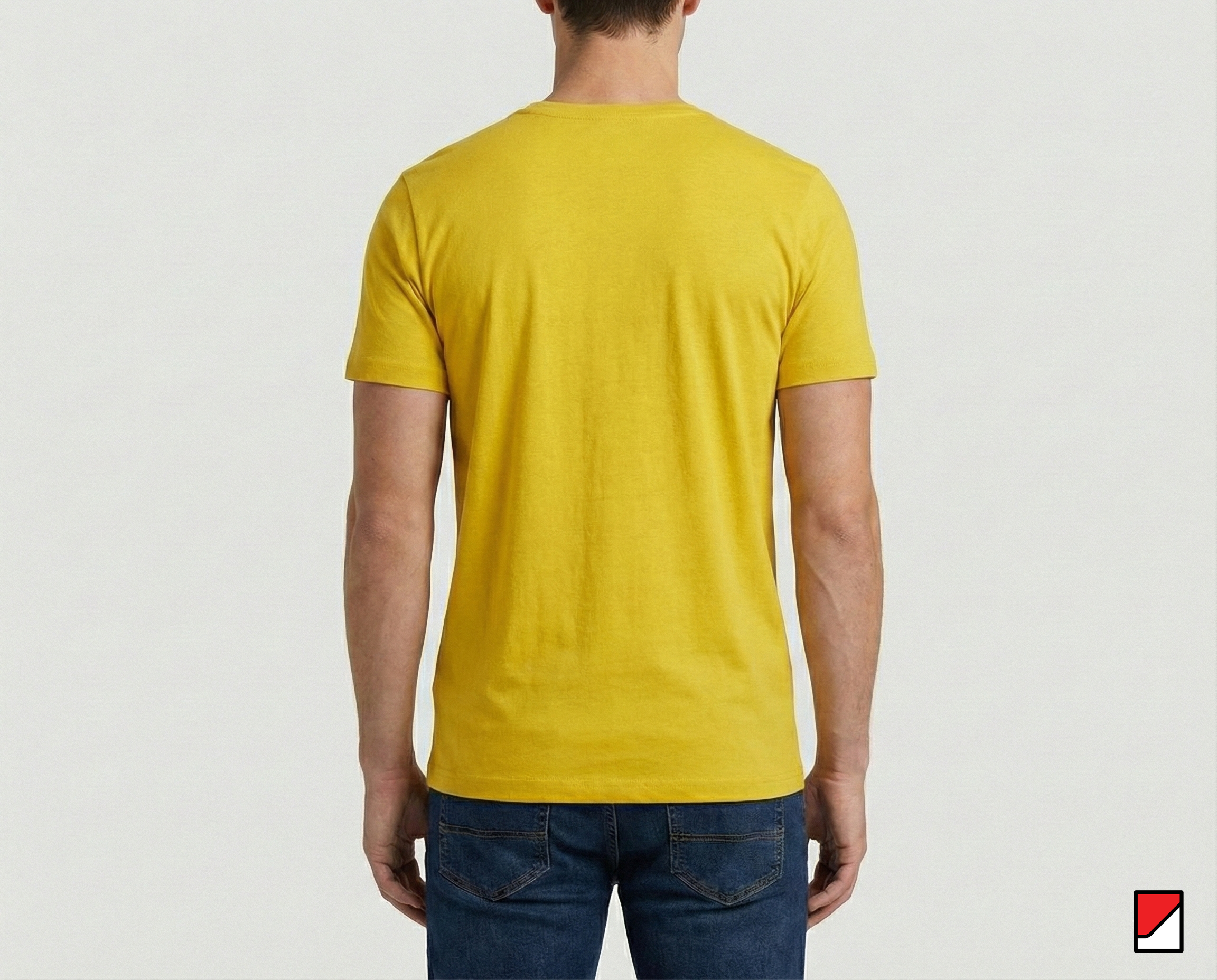 Men Yellow Cotton Printed Round Neck T-Shirt