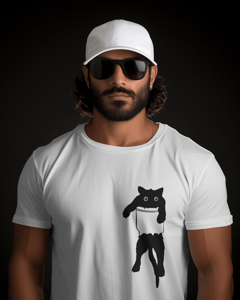 Cat in pocket tshirt