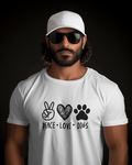 Peace-love-dog tshirt