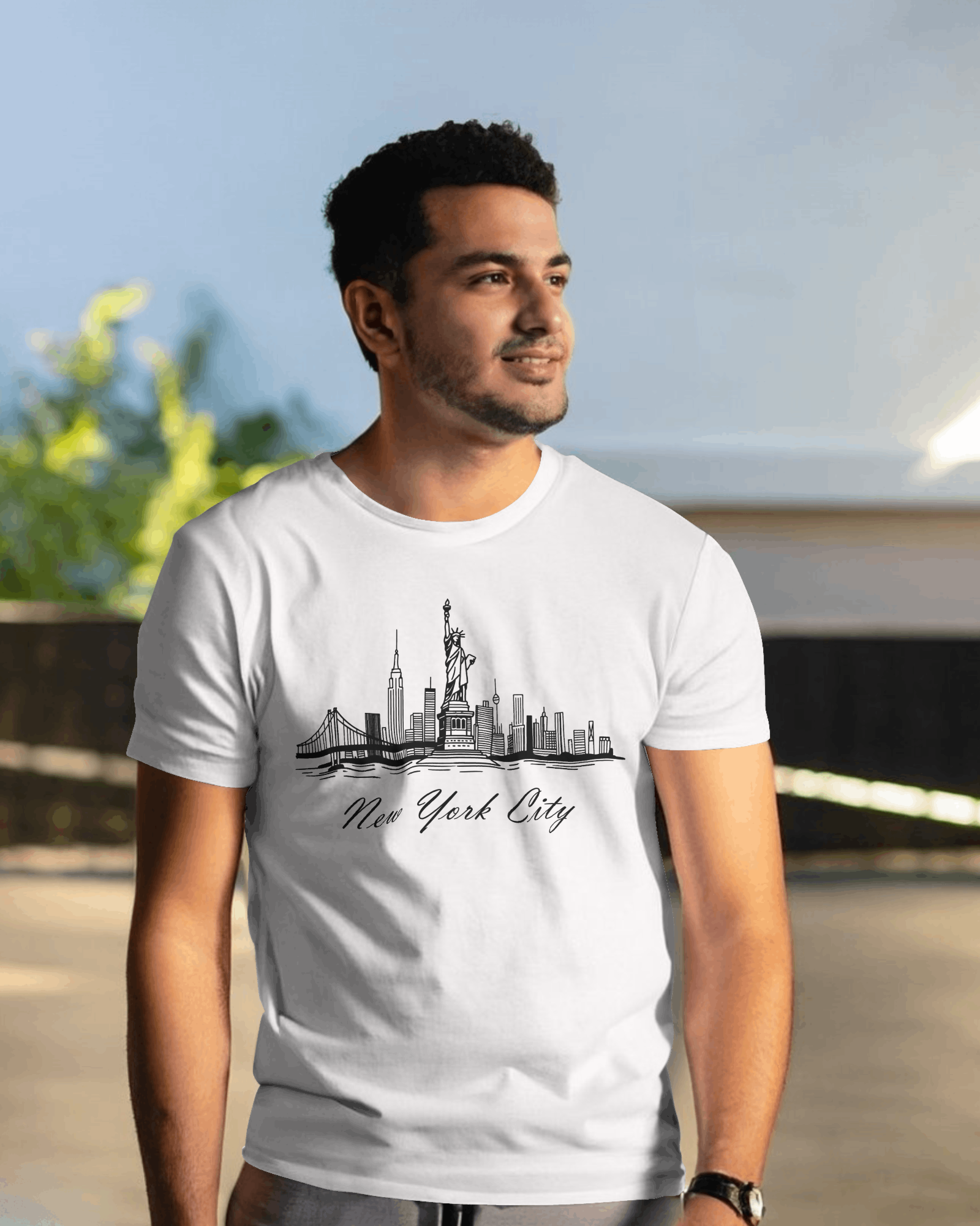 New York outline tshirt
