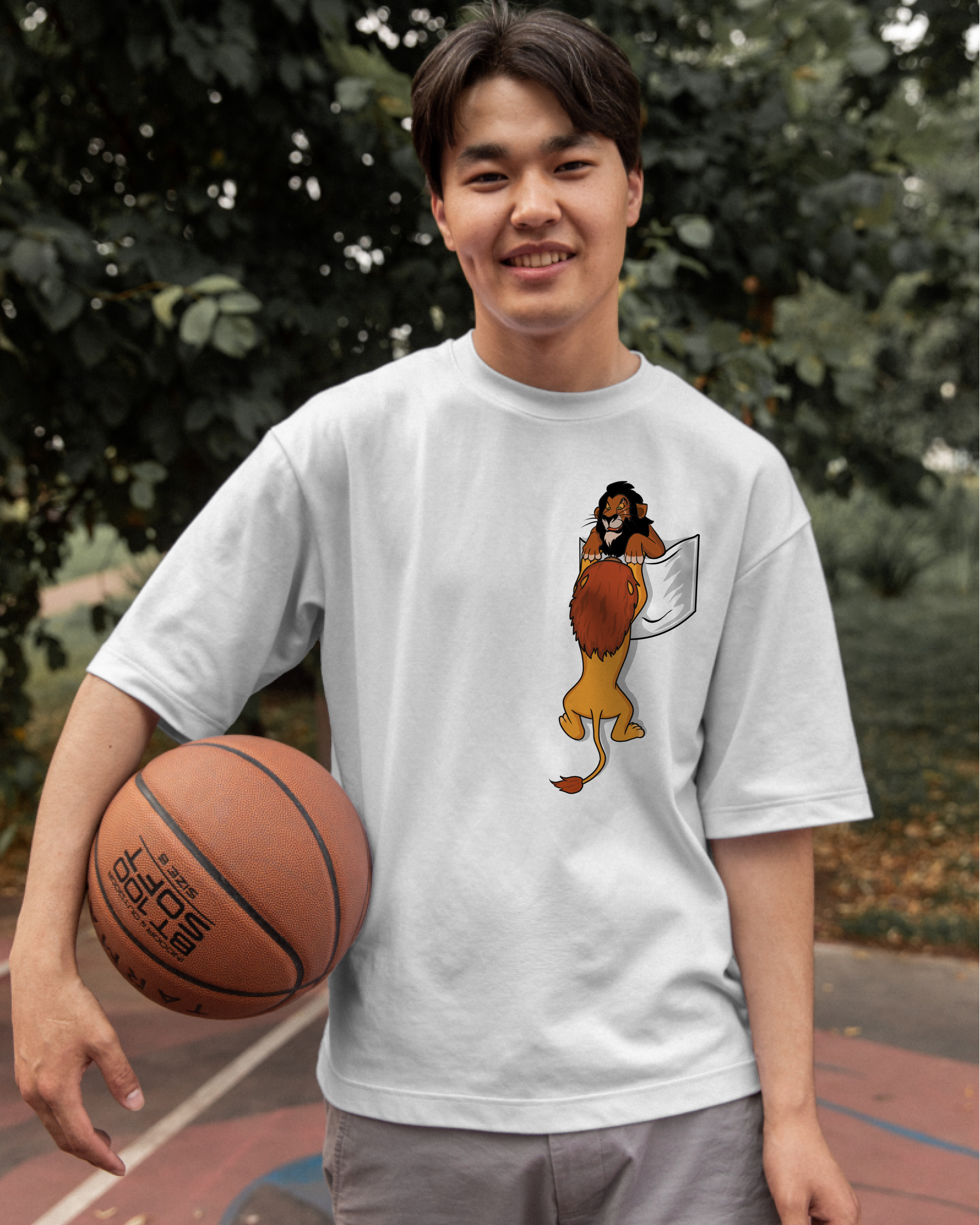 Lion in pocket tshirt