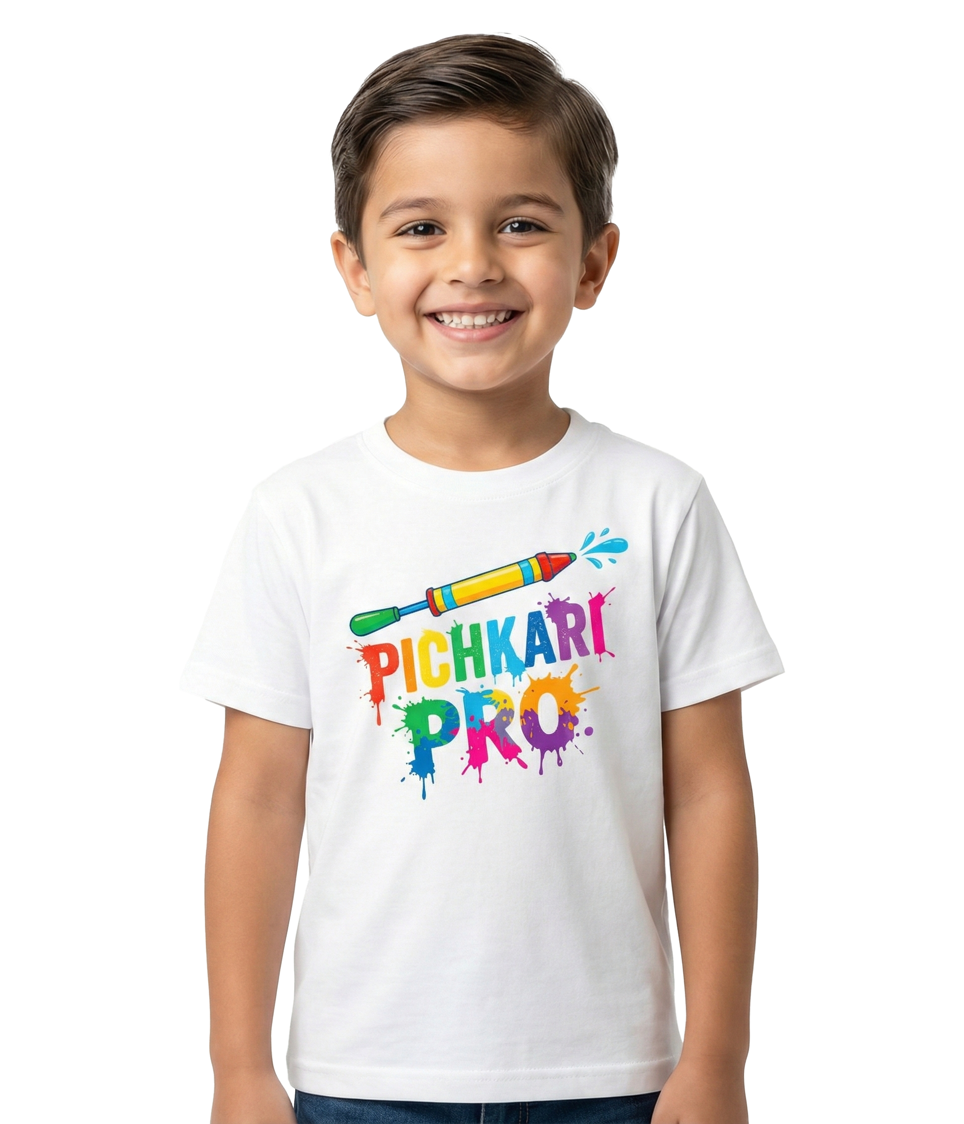 Pichkari Pro Kids Holi T-Shirt – Color Splash Festival Tee for Boys & Girls