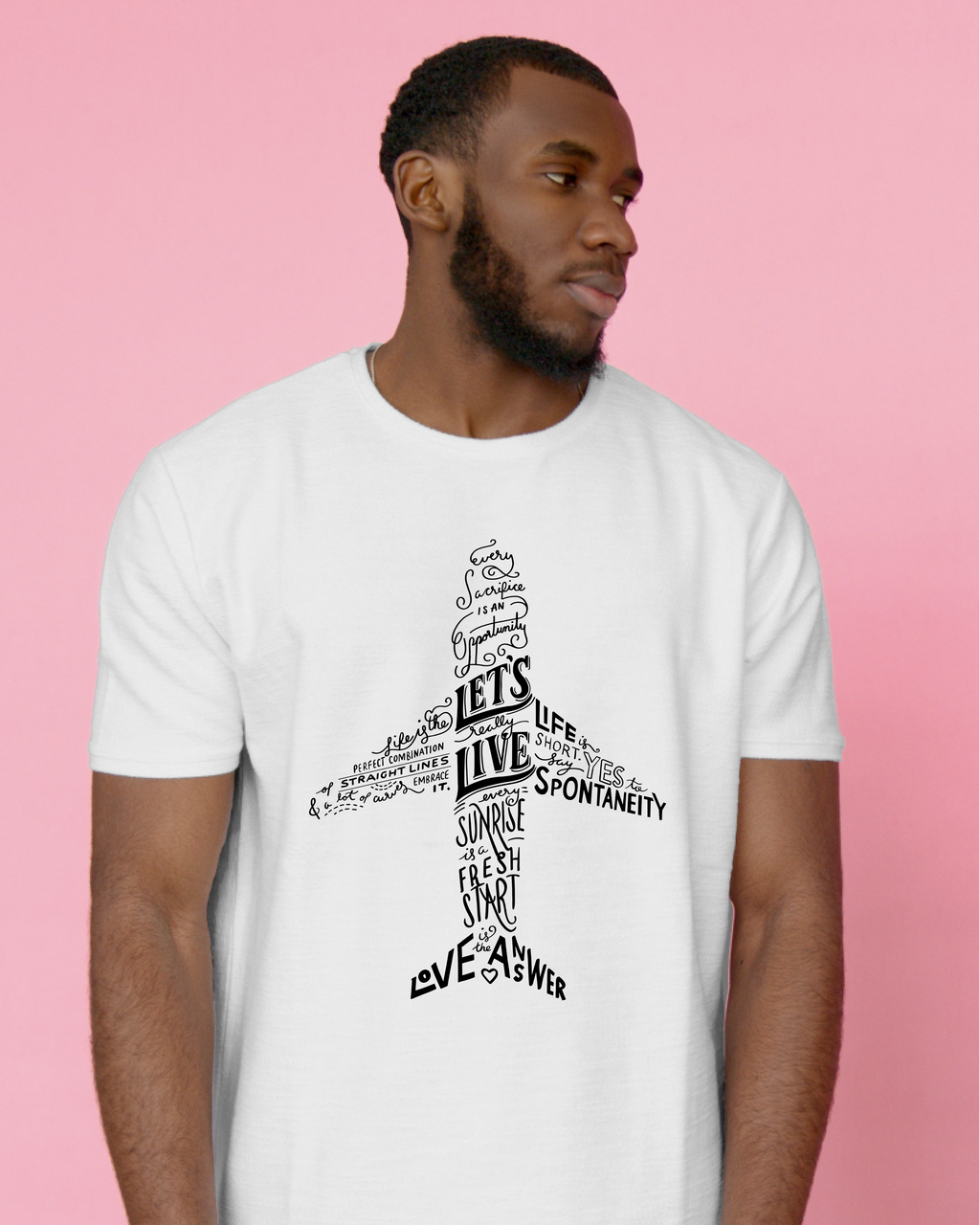 White tshirt with aeroplane