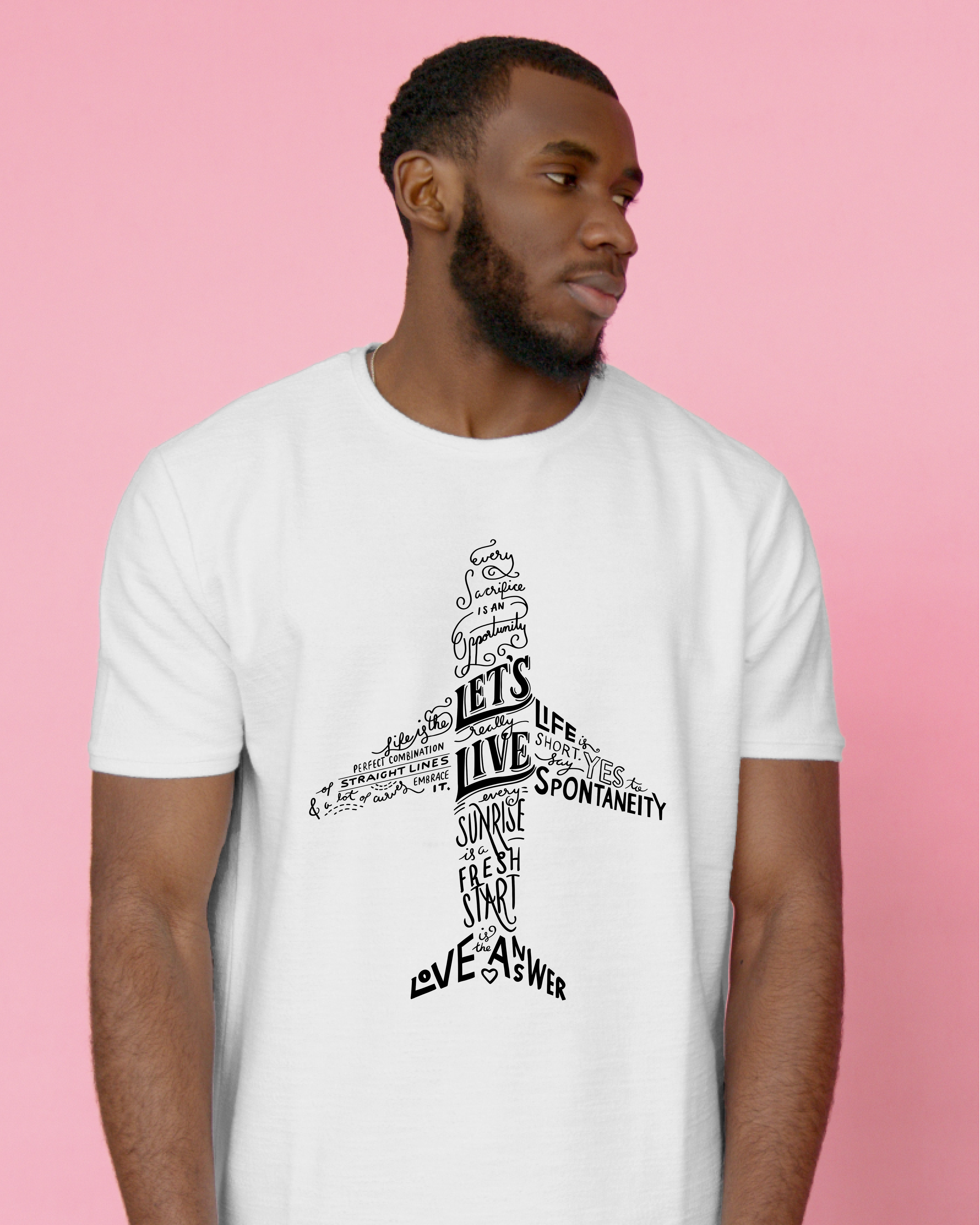 White tshirt with aeroplane