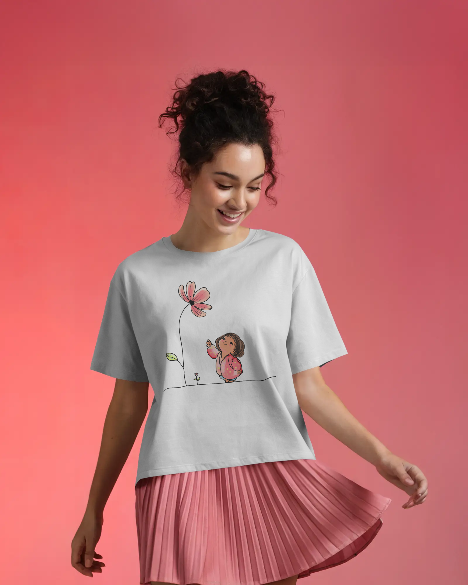 Baby pointing flower Tshirt Unisex