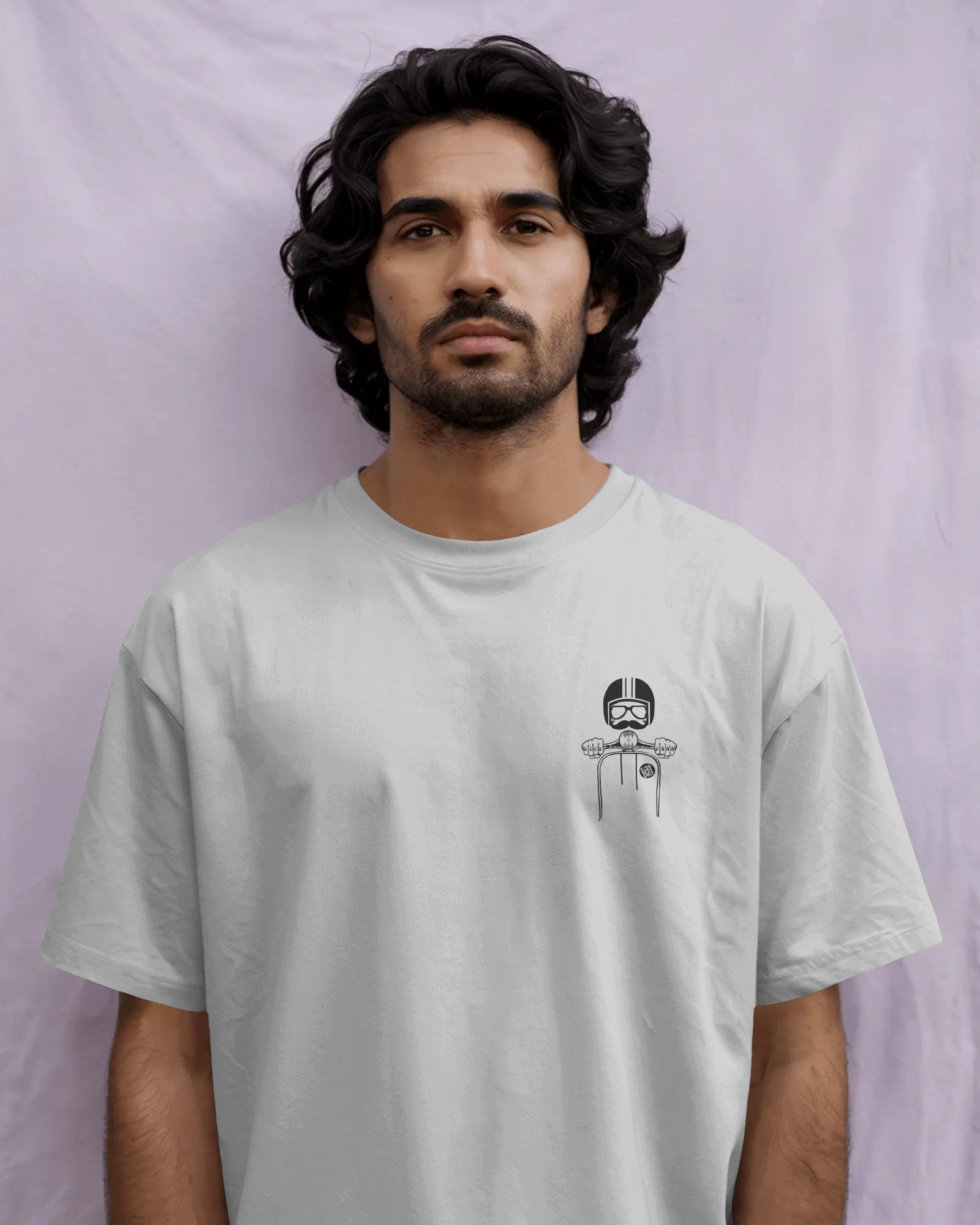 Rider in scooter tshirt